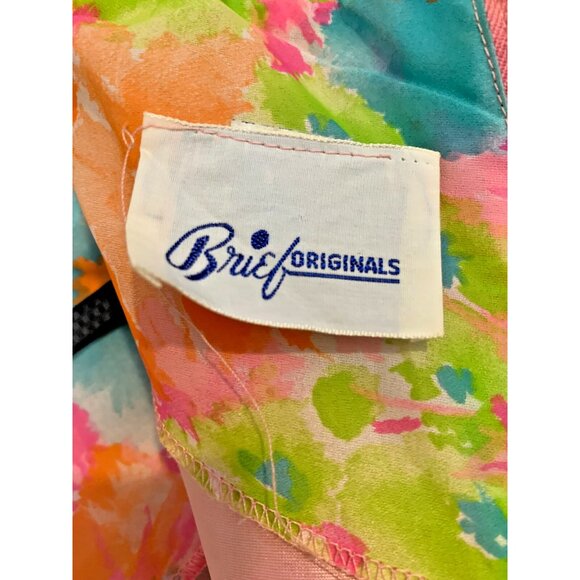 Vintage Brie Originals Bright Floral 1960's Mod Pin Up Party Dress Paper Tag EUC - Picture 7 of 9